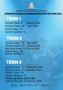 Botswana School Calendar 2024 - Eduatlas Botswana